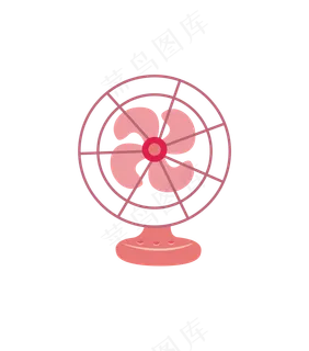 卡通手绘电风扇素材