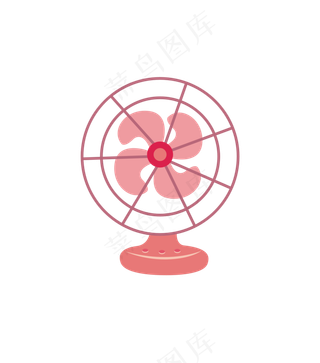 卡通手绘电风扇素材