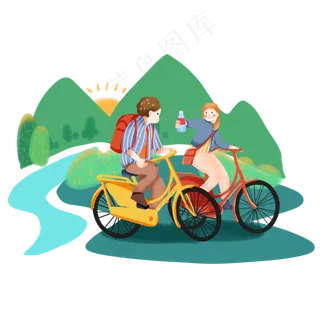 清明节踏青出游游玩,免抠元素