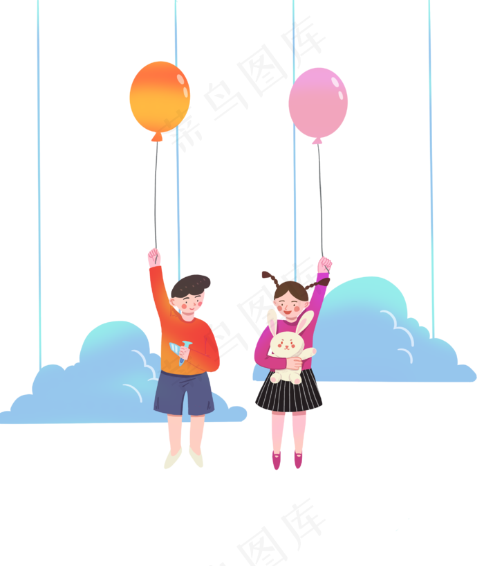 六一儿童节气球,免抠元素(3000X3500(DPI:300))psd模版下载