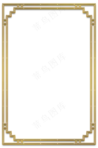 喜庆精致金属立体边框,免抠元素