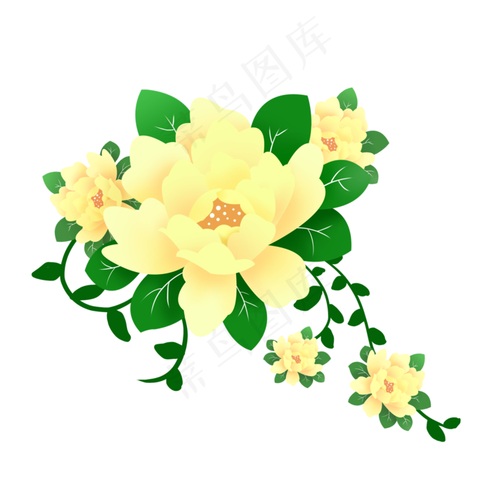 立体折纸风格花朵花圃