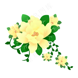 立体折纸风格花朵花圃