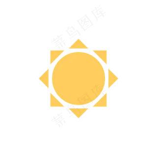 夏天扁平的太阳