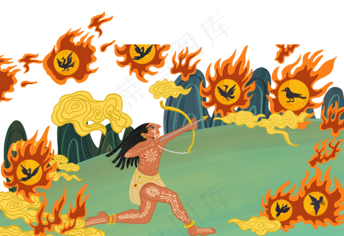 中国神话后羿射日