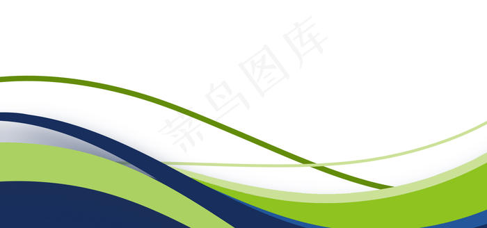 商务绿色线条风格白色背景