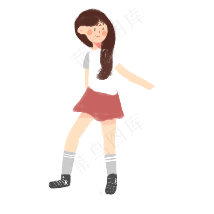 卡通夏天女孩下载(2000X2000(DPI:300))psd模版下载