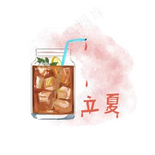 冷饮可乐冰品立夏二十四节气解渴