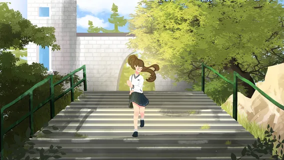 夏天活力跑步女孩 夏天活力跑步女孩