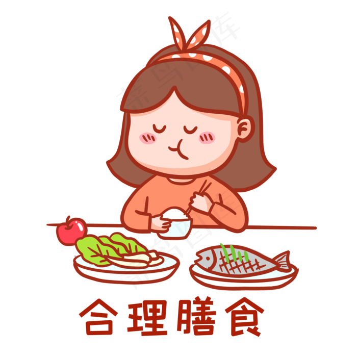 合理膳食表情包(2000X2000(DPI:300))psd模版下载