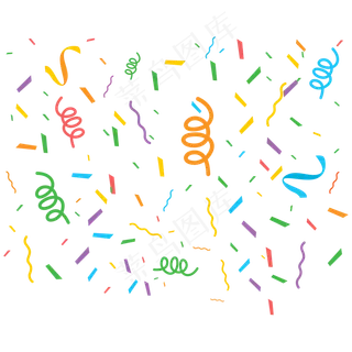 节日庆祝派对礼花碎片,免抠元素