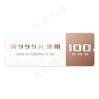 100元金色优惠券
