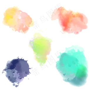 水彩粉彩笔触梦幻