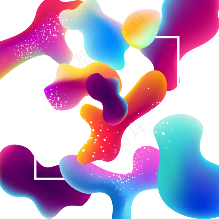 618彩色流体渐变618炫彩流(2000X2000(DPI:300))psd模版下载