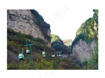 上山索道山峰,免抠元素