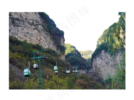 上山索道山峰,免抠元素