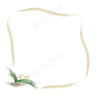 手绘水粉风格端午边框