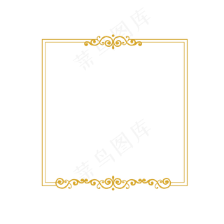 欧式上下镂空边框,免抠元素