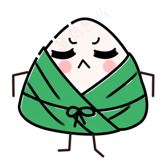 端午节习俗物件小萌物粽子生气