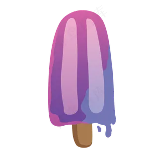 手绘夏日彩色冰棒