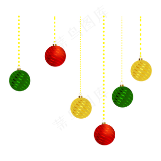 圣诞节节日挂饰装饰,免抠元素