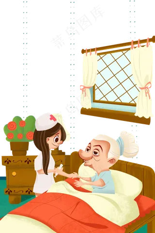 护士节年迈的老母亲