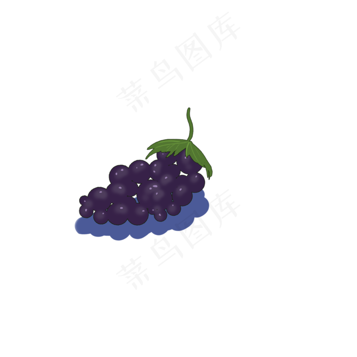 紫色一串葡萄夏日夏天水果零食清(2000X2000(DPI:300))psd模版下载