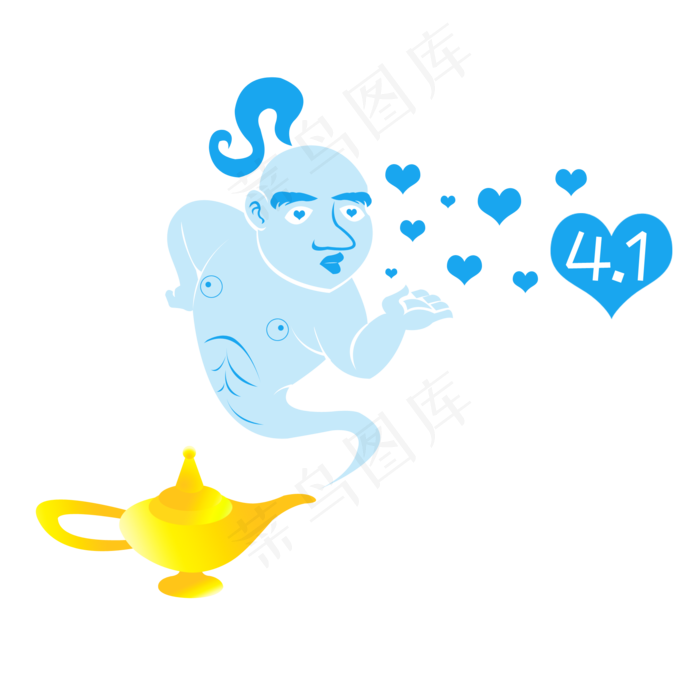 愚人节茶壶和爱心,免抠元素