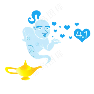 愚人节茶壶和爱心,免抠元素