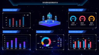 深蓝色科技网页数据可视化