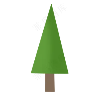 植树节绿色松树手绘