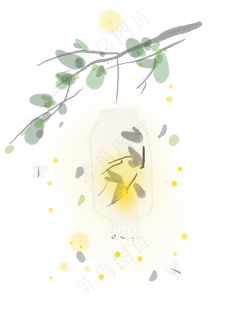 中元节树下的灯笼,免抠元素 中元节树下的灯笼,免抠元素