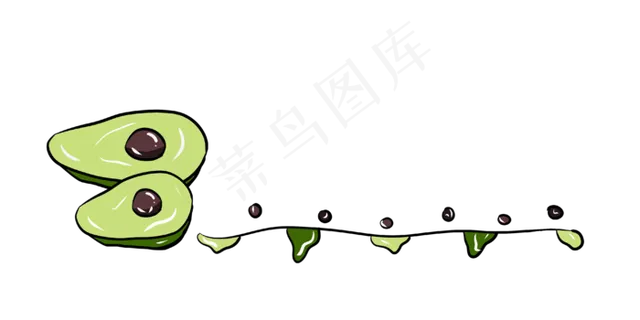 牛油果分割线装饰 牛油果分割线装饰