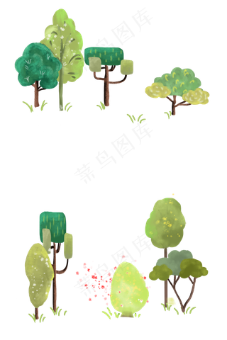 装饰森林边框植物