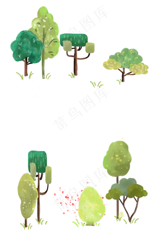 装饰森林边框植物