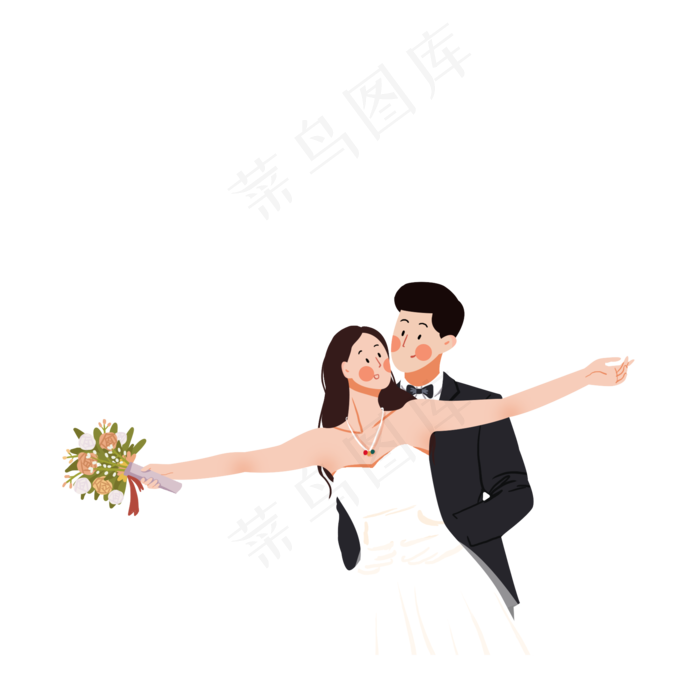 情侣婚纱七夕结婚元素设计