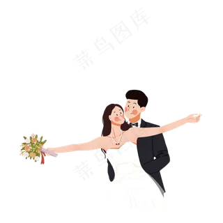 情侣婚纱七夕结婚元素设计