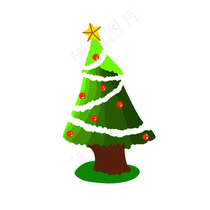 圣诞树渐变星星平安夜PNG,免抠元素