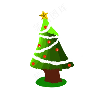 圣诞树渐变星星平安夜PNG,免抠元素