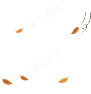 手绘秋天落叶下载,免抠元素