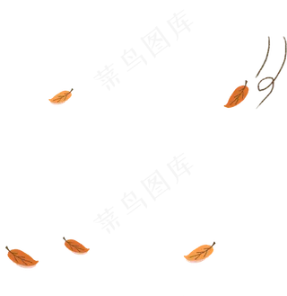 手绘秋天落叶下载,免抠元素
