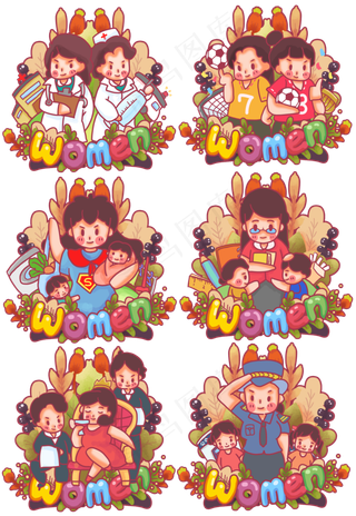 女王节女皇女性三八妇女节,免抠元素