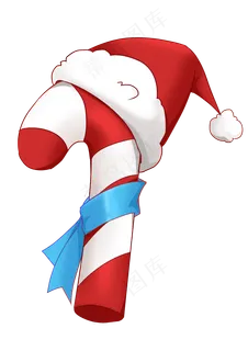 圣诞拐棍塘,免抠元素