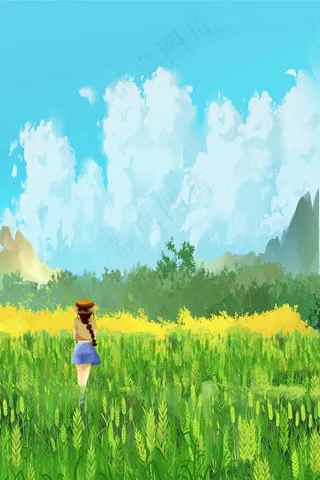 小满麦田守望的女孩