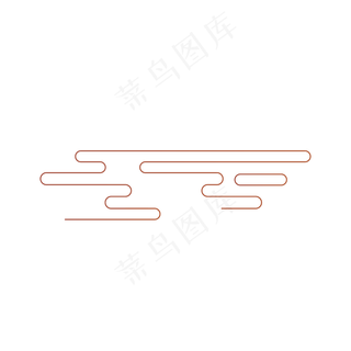 中式古风新年元宵手绘矢量线条祥,免抠元素