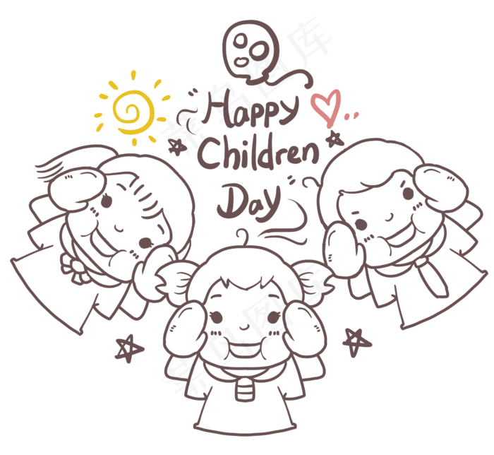 开心微笑小朋友