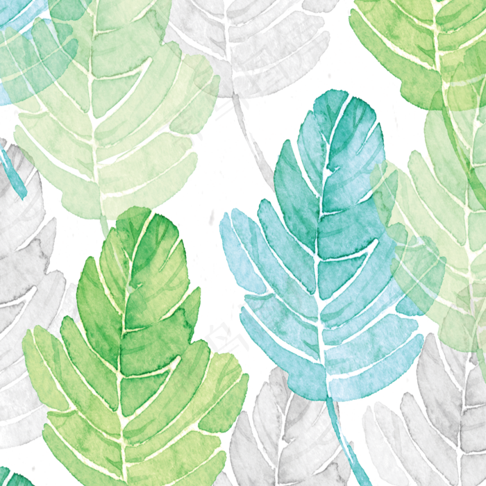 森系小清新文艺风水彩手绘(2100X2100(DPI:300))psd模版下载