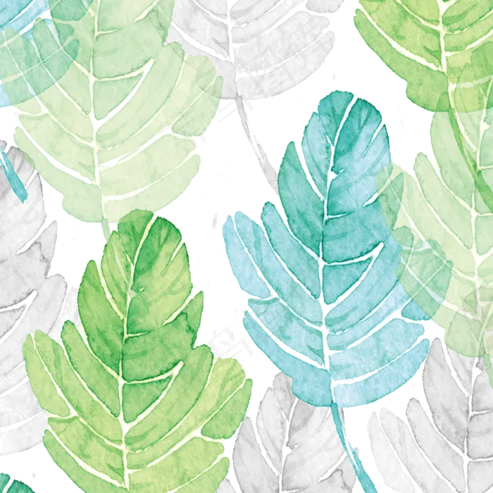森系小清新文艺风水彩手绘(2100X2100(DPI:300))psd模版下载
