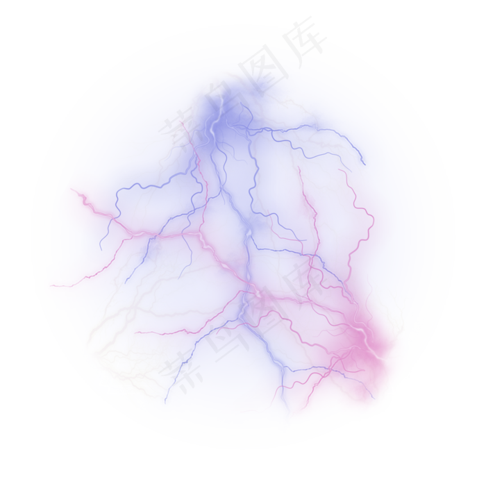 炫酷闪电蓝色紫色字母A(3000*3000px)psd模版下载