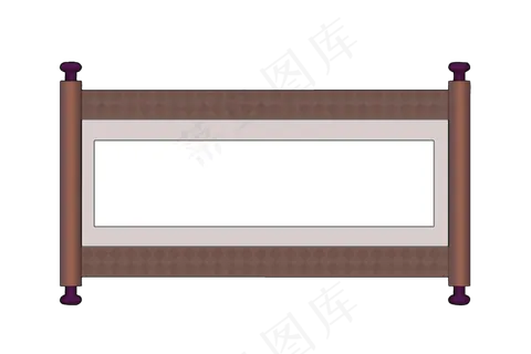 手绘中式卷轴复古花纹仿古卷轴,免抠元素